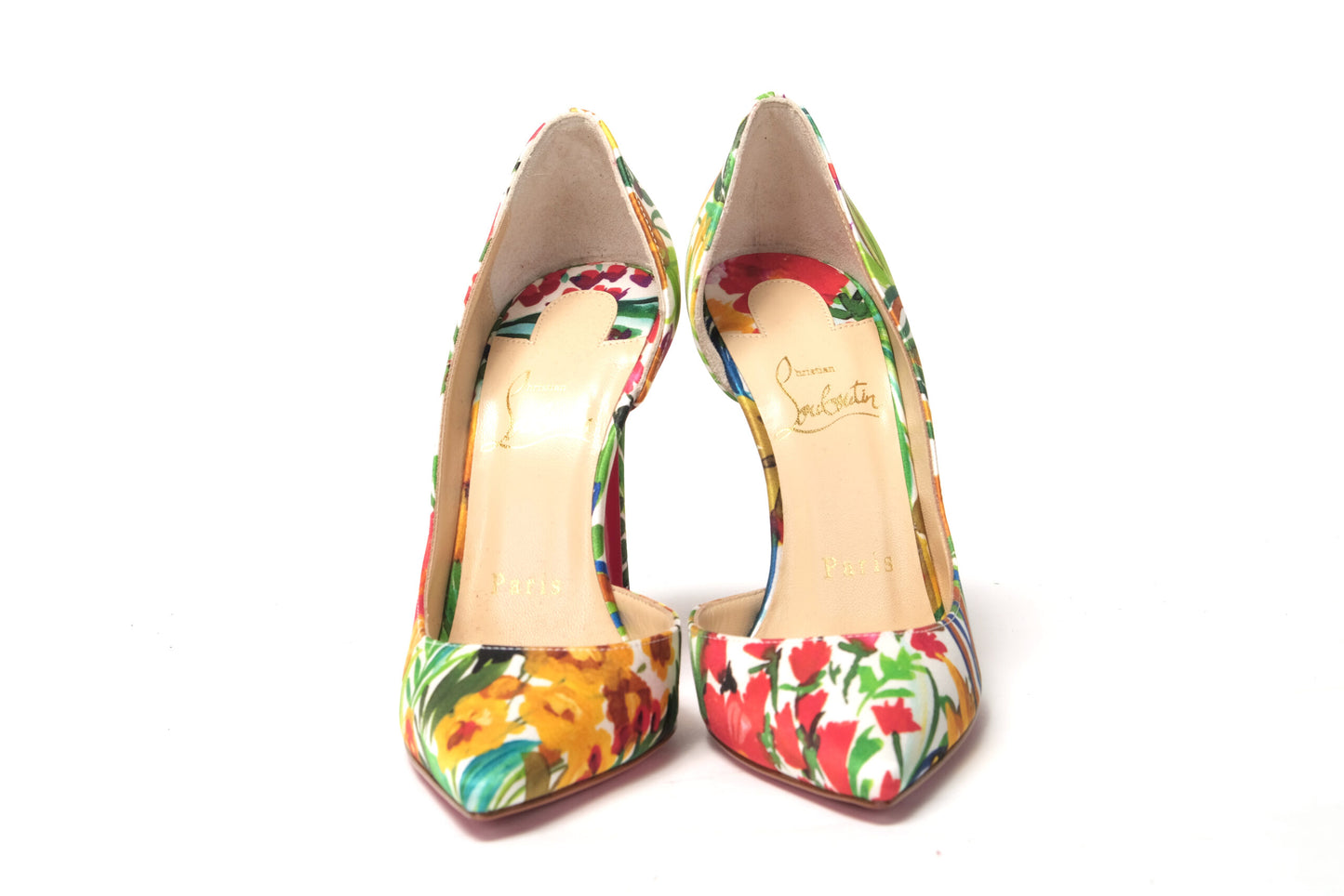 Multicolor Blume gedruckt High Heels Pumps Schuhe