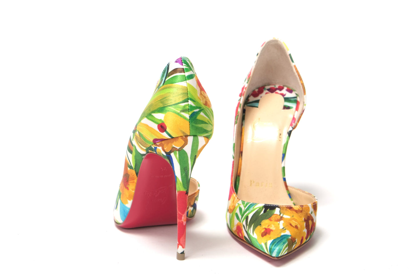 Multicolor Blume gedruckt High Heels Pumps Schuhe