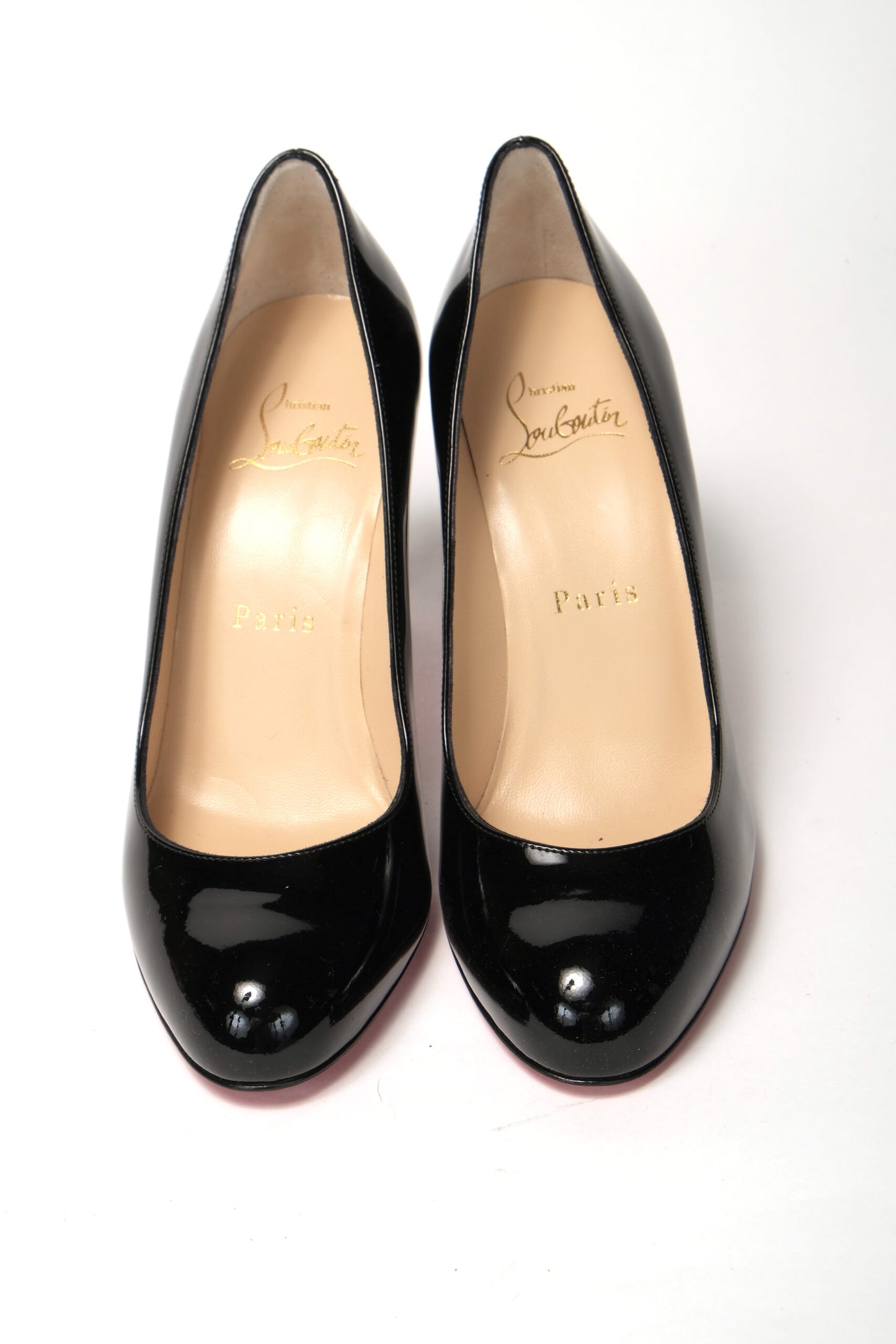 Einfache Pumps 85 Lack Schwarz Absatz