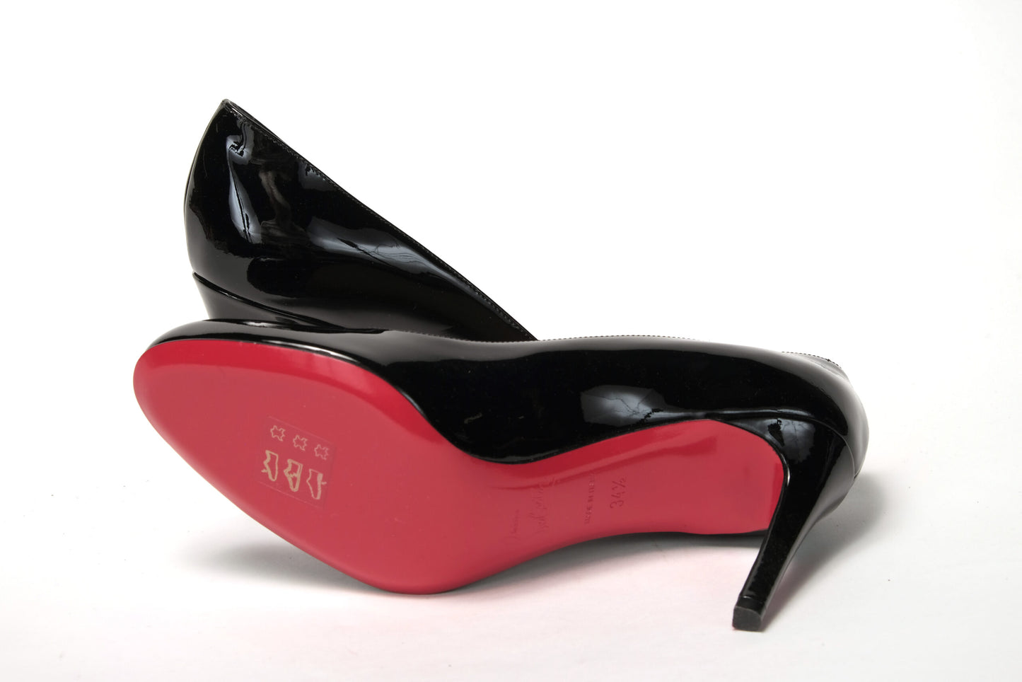 Einfache Pumps 85 Lack Schwarz Absatz