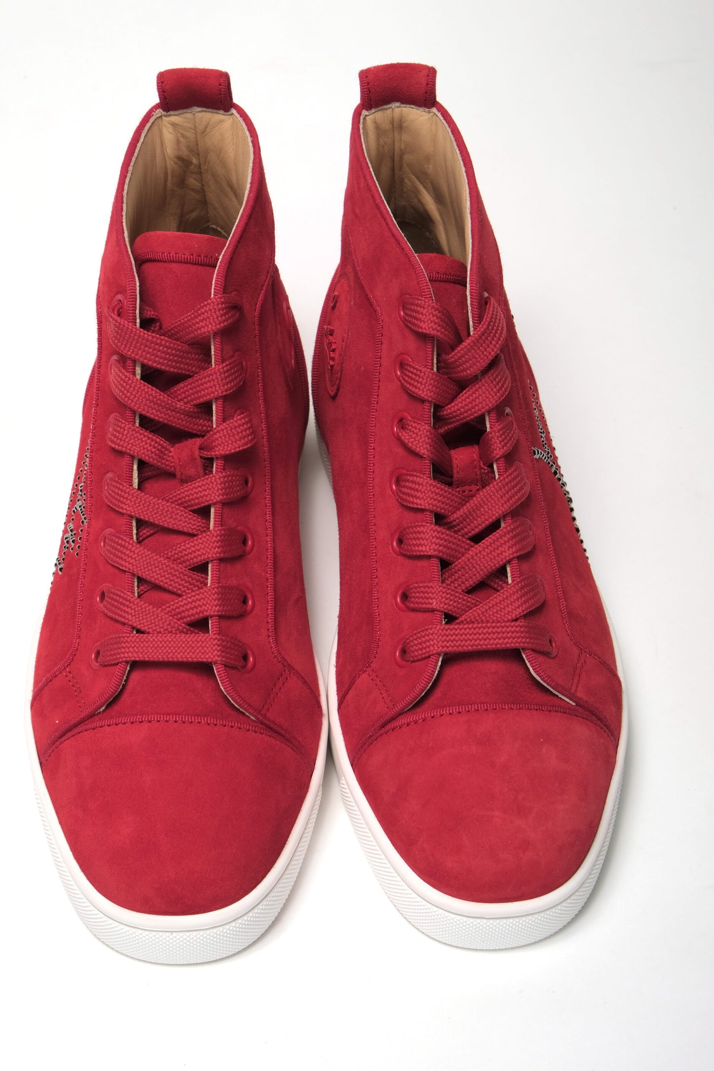 Loubi Rote Version Marine Louis Strass Flache Schuhe
