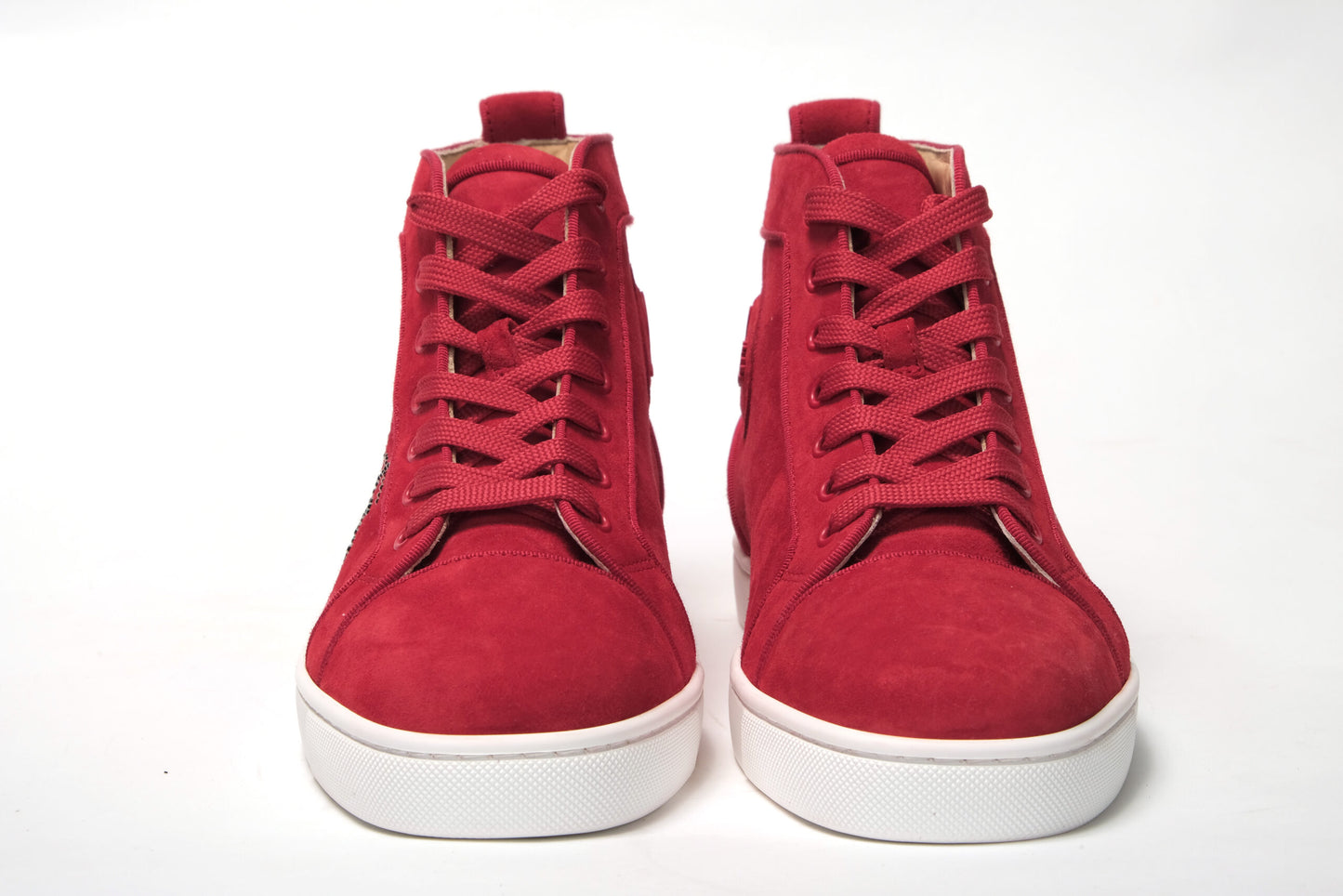 Loubi Rote Version Marine Louis Strass Flache Schuhe