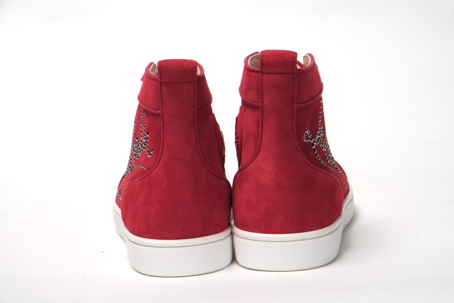 Loubi Rote Version Marine Louis Strass Flache Schuhe