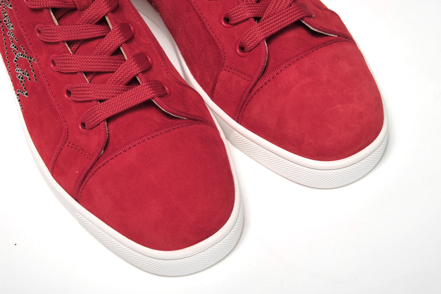 Loubi Rote Version Marine Louis Strass Flache Schuhe