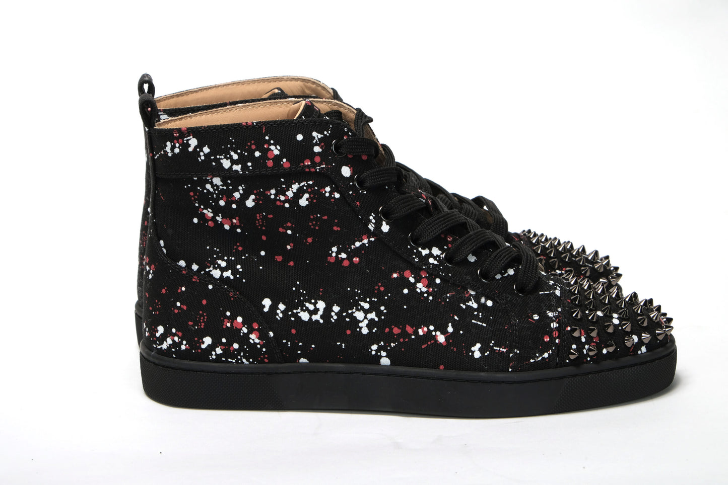 Schwarz/Schwarz Gun Lou Spikes Orlato Flache Schuhe