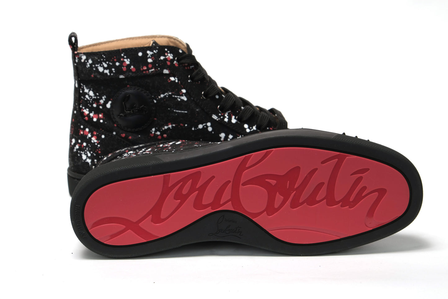 Schwarz/Schwarz Gun Lou Spikes Orlato Flache Schuhe