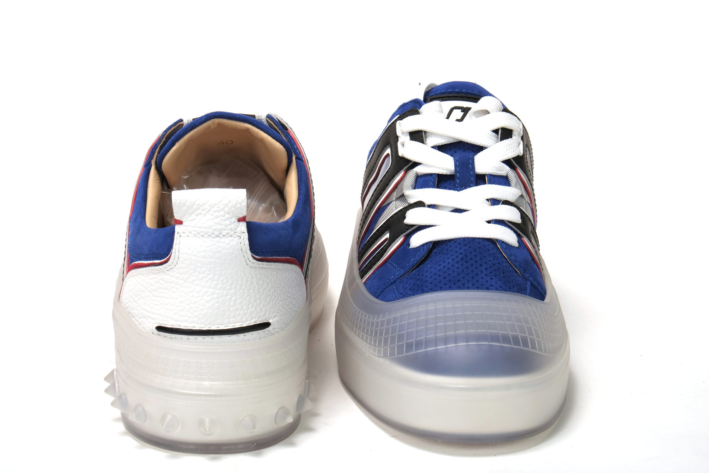 Mogador Blau Vida Viva Flache Wildlederschuhe