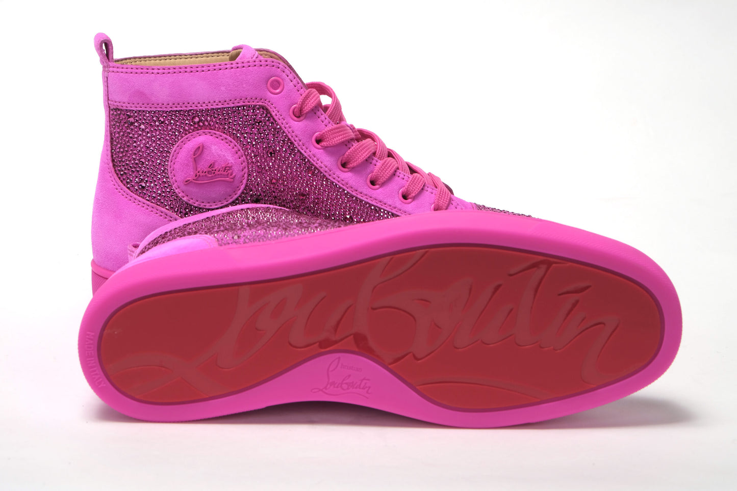 Diva Hot Pink Louis Flache Veau Schuhe