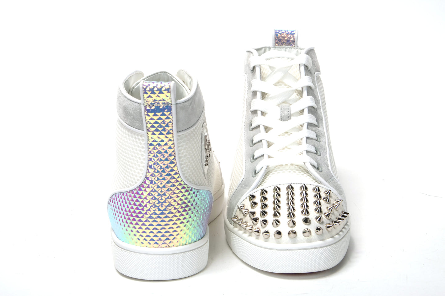 Bianco Version Lou Spikes Orlato Flache Schuhe