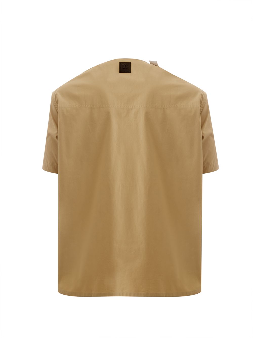 Beigefarbenes T-Shirt in Übergröße mit Seitenverschluss