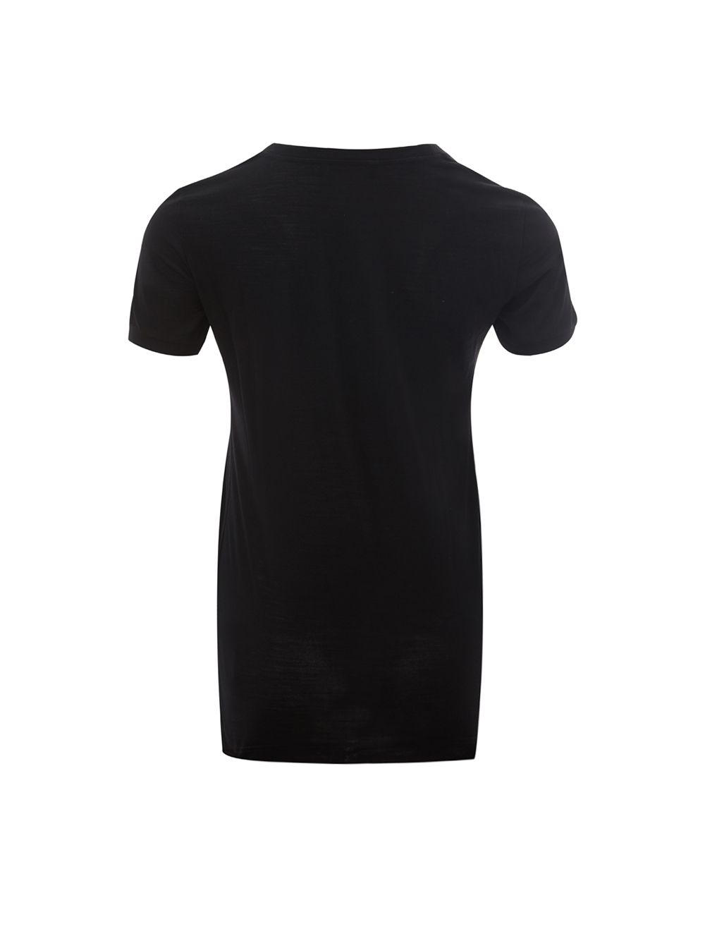 Schwarzes T-Shirt aus Wolle