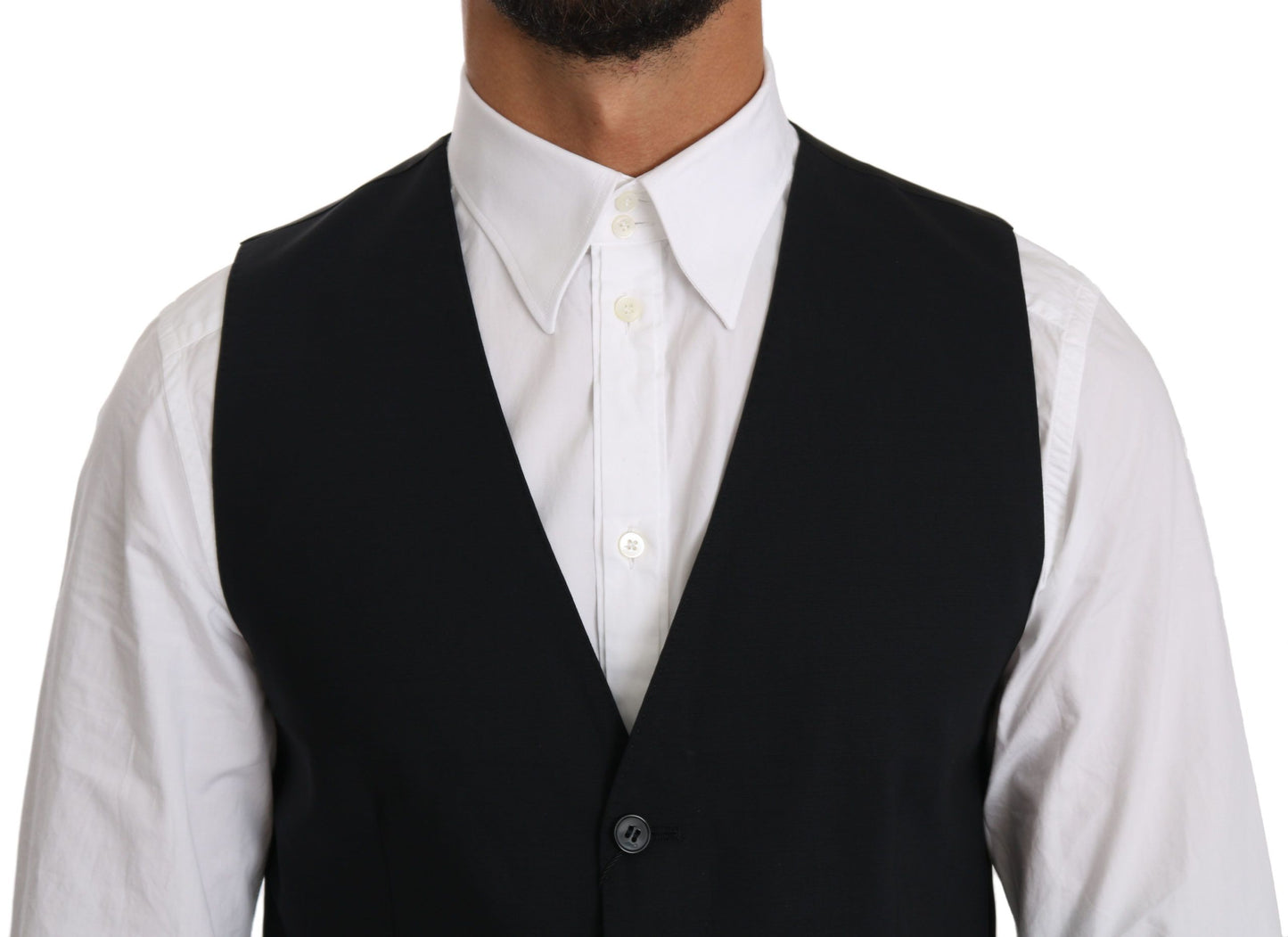 Blaue Wollweste Formal Gilet Vest