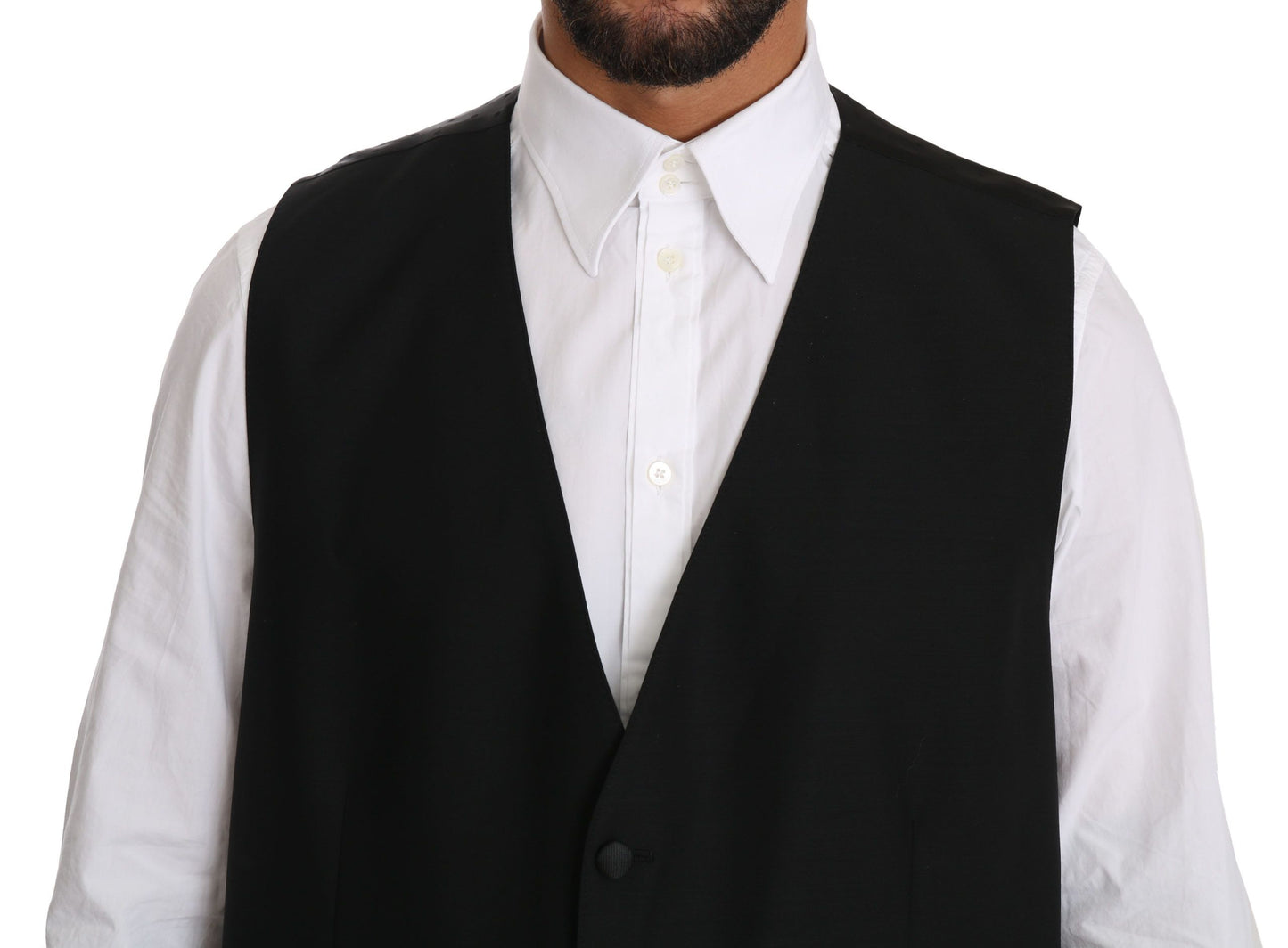 Schwarze Wollweste Formal Gilet Vest