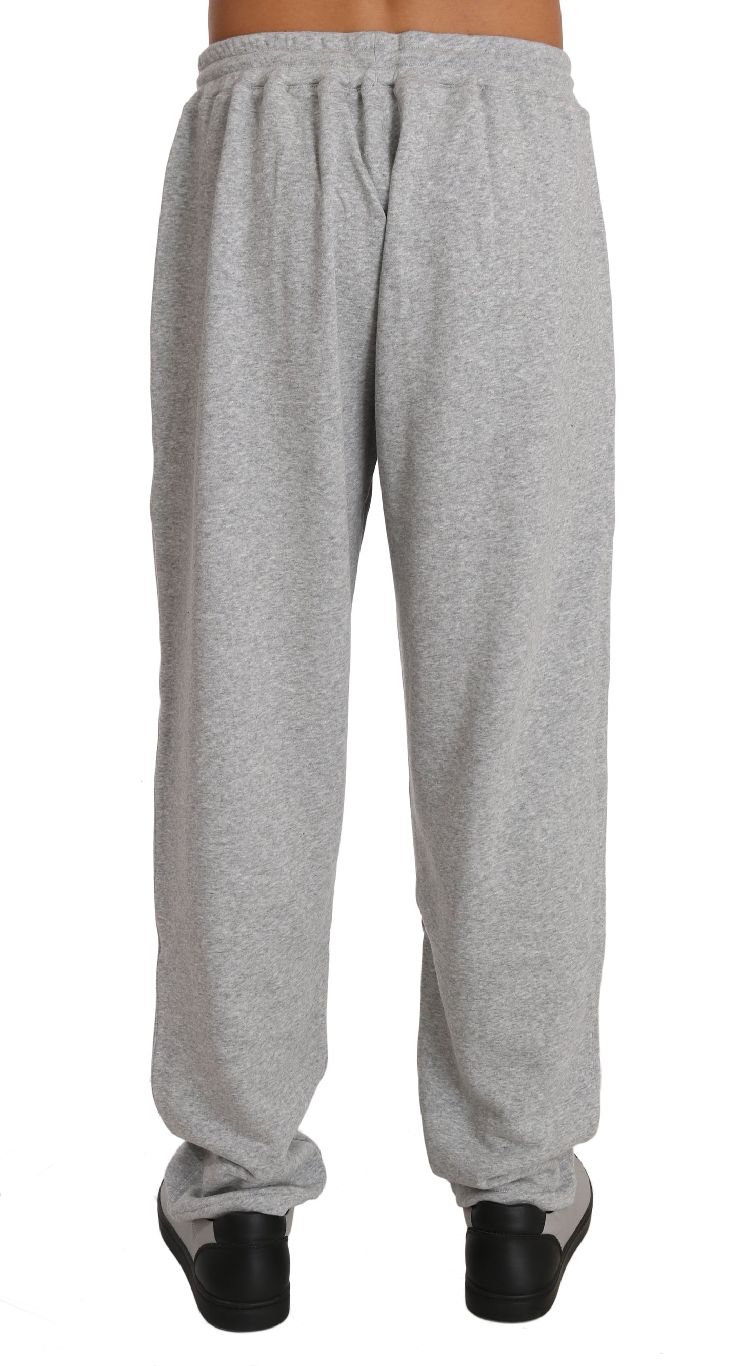 Grauer Baumwollpullover Hose Trainingsanzug
