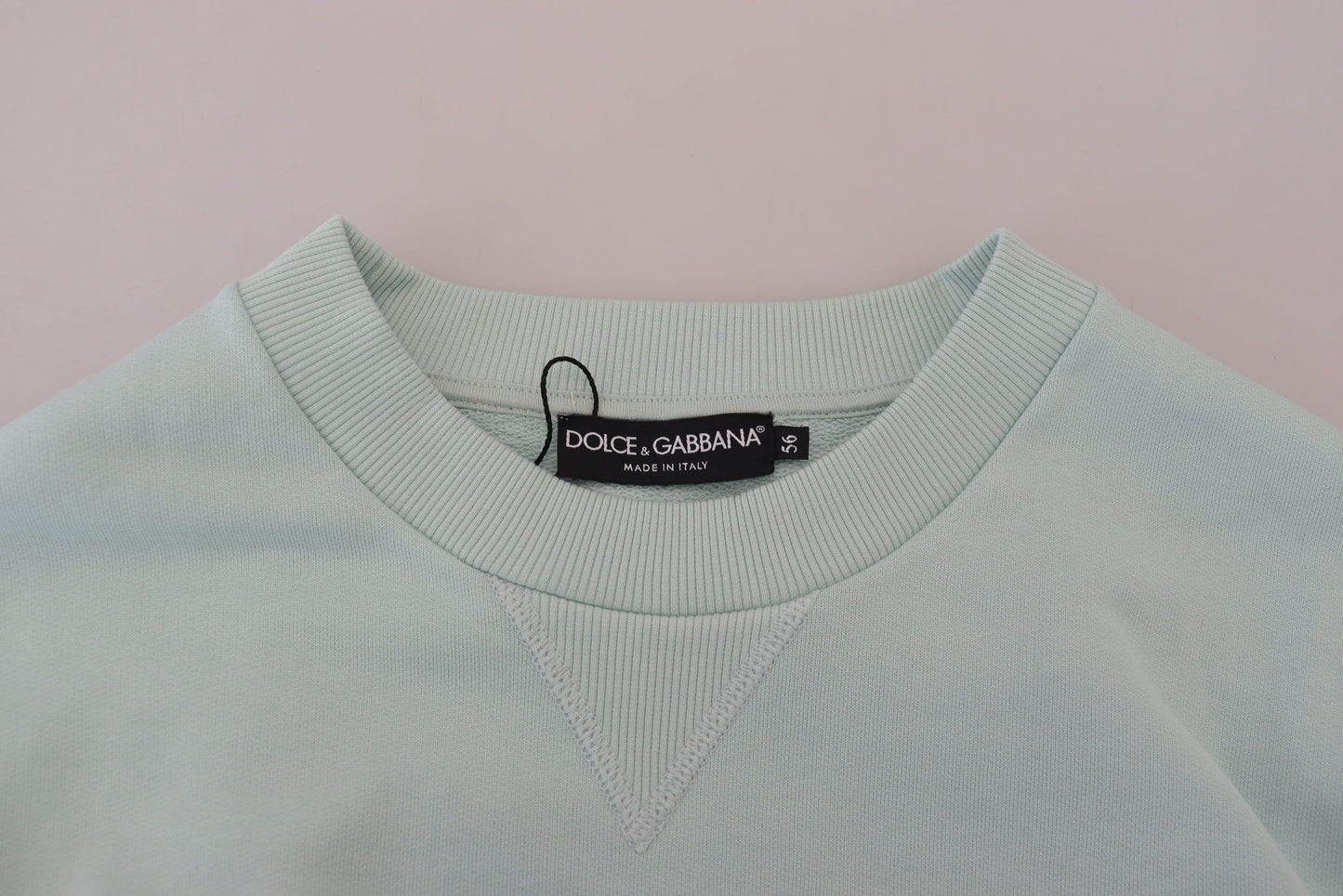 Mintgrüner Logo-Pullover mit Rundhalsausschnitt