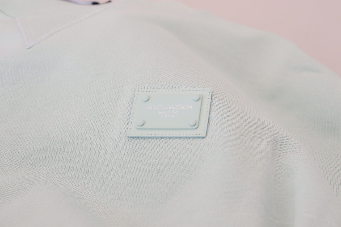Mintgrüner Logo-Pullover mit Rundhalsausschnitt