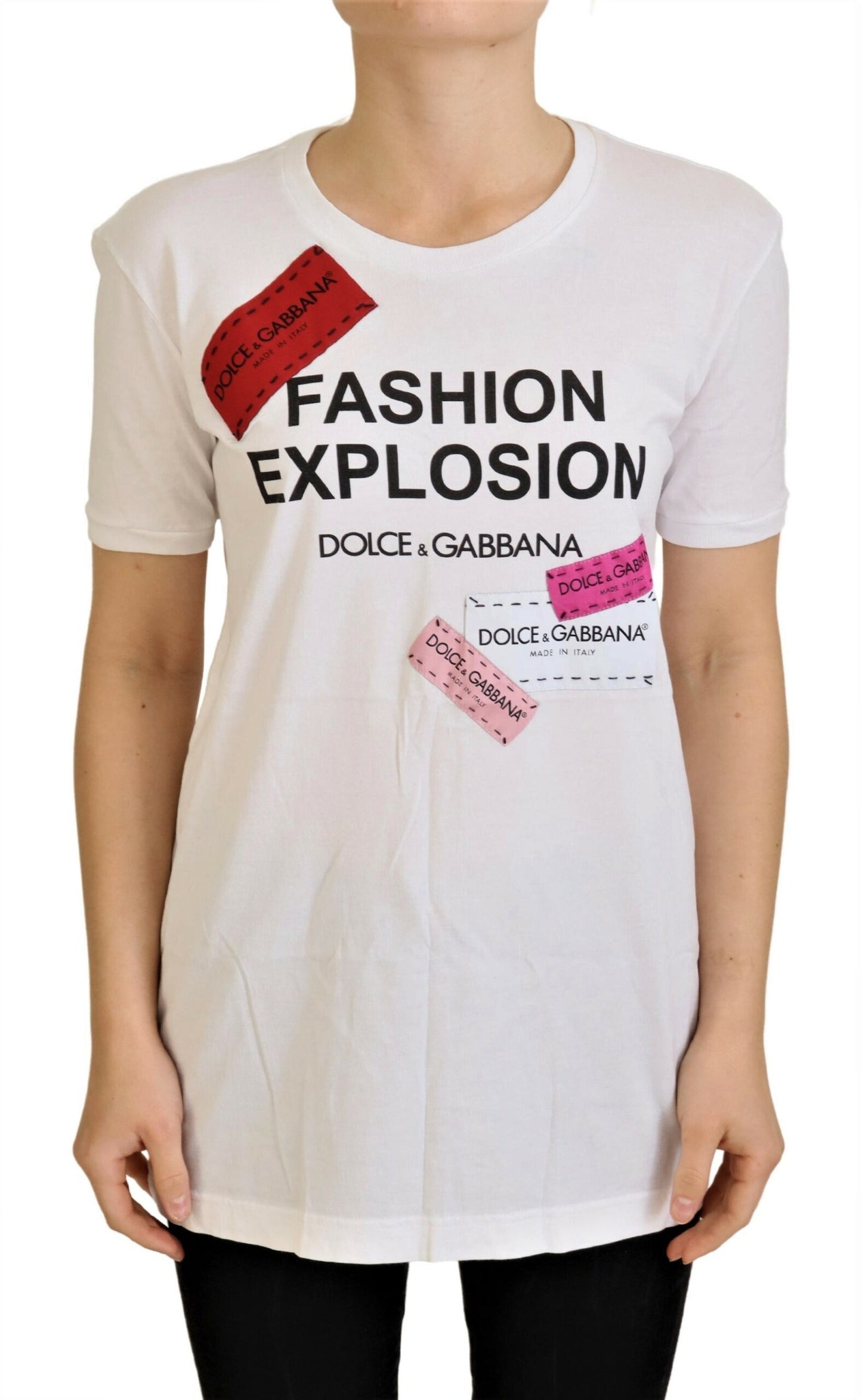 Weißes Baumwolltop Modeexplosion T-shirt