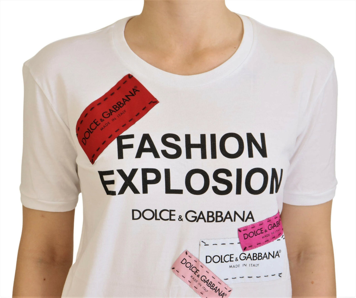 Weißes Baumwolltop Modeexplosion T-shirt