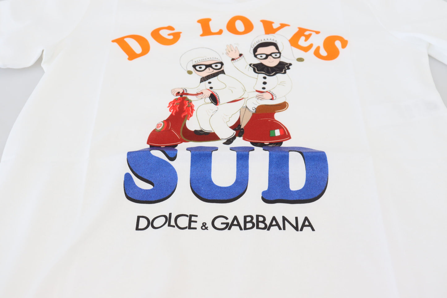 Weißes Baumwoll-T-Shirt von DG Loves SUD