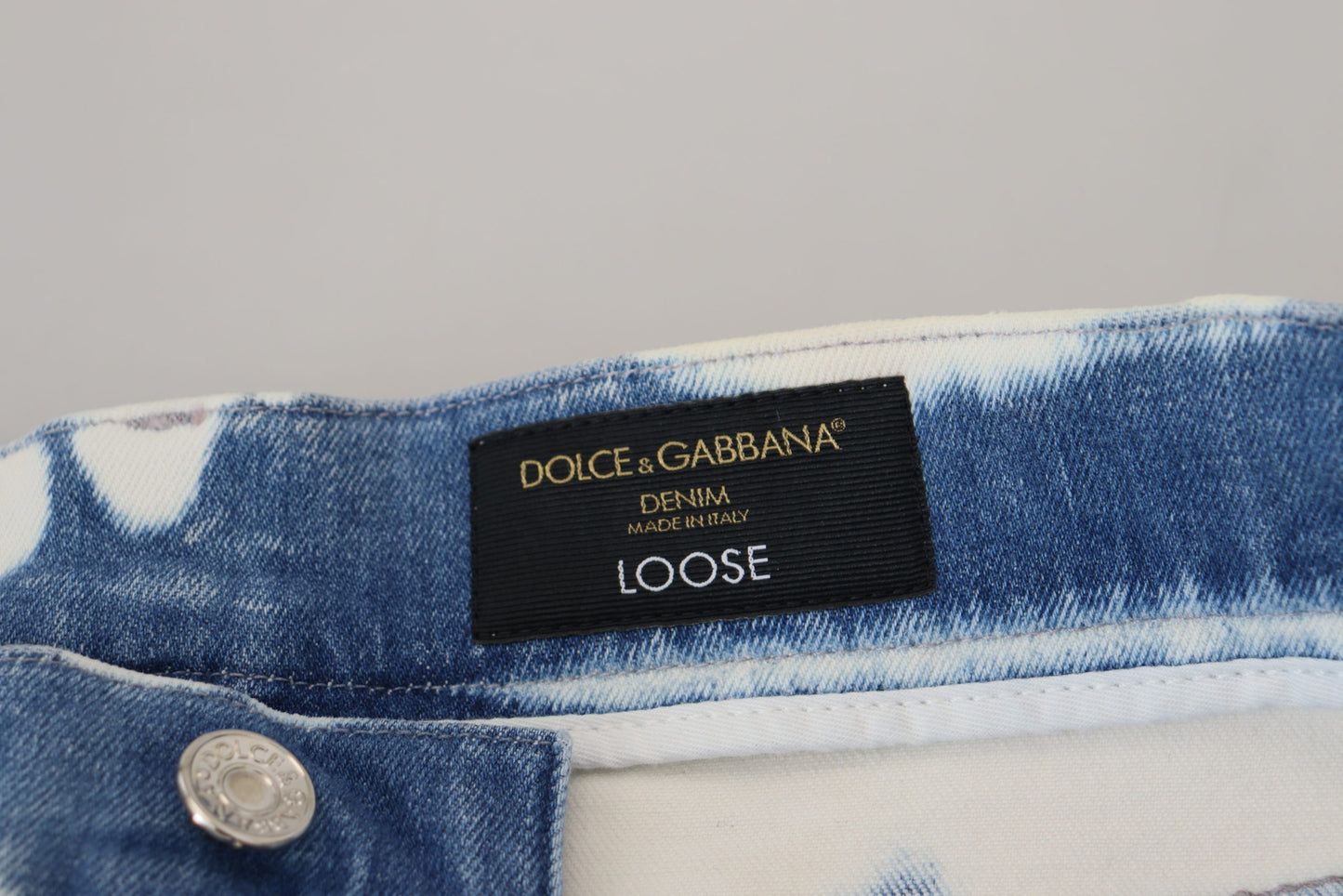 Zweifarbige Tie Dye Herren Denim Baumwolljeans