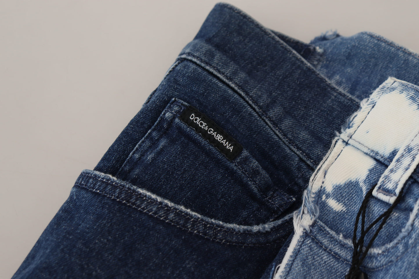 Zweifarbige Tie Dye Herren Denim Baumwolljeans