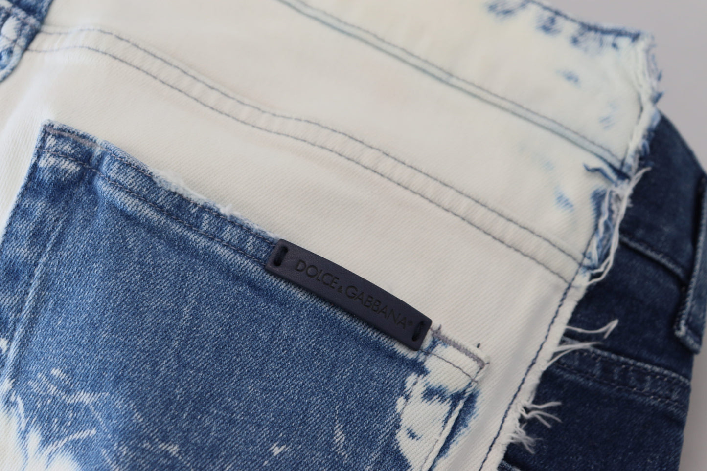 Zweifarbige Tie Dye Herren Denim Baumwolljeans