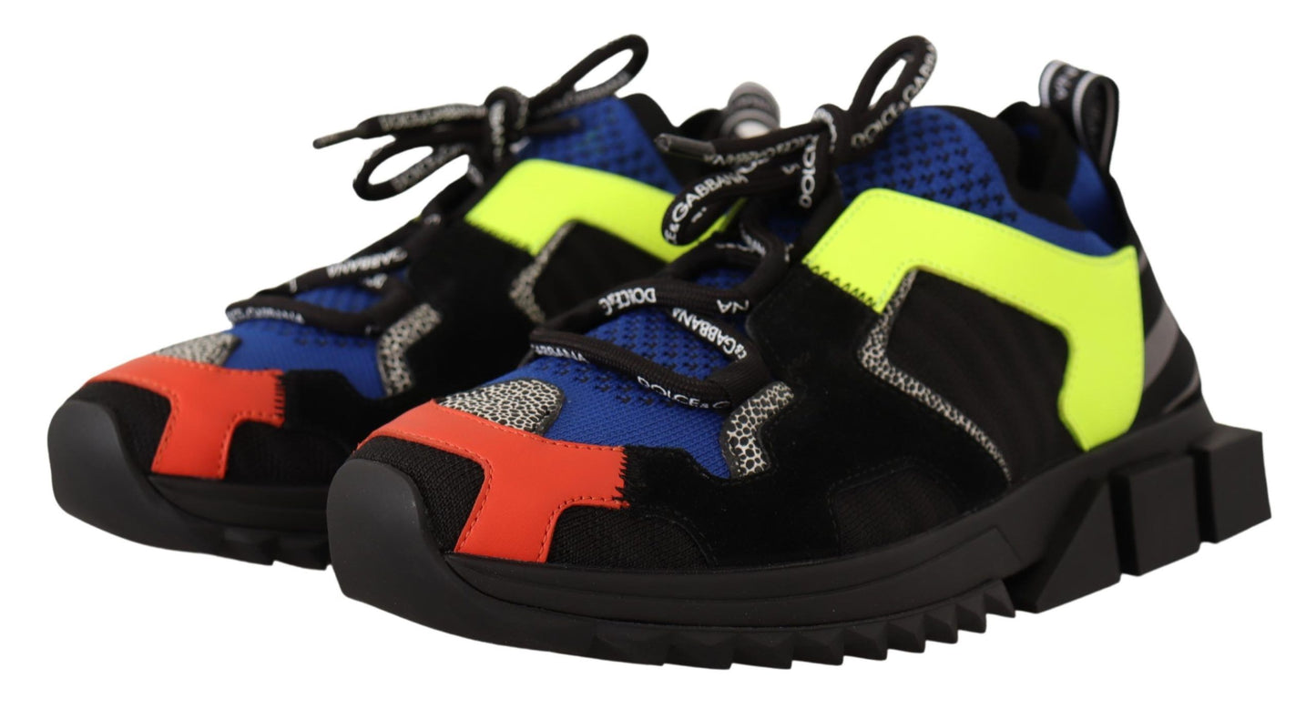 Schwarz Stoff Wildleder Sorrento Lace Up Sneakers Schuhe