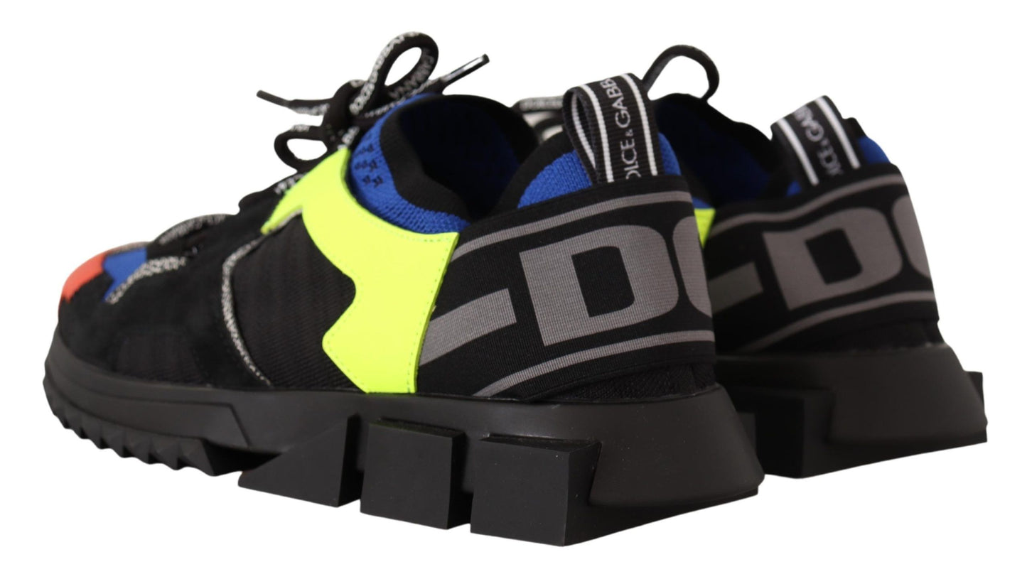 Schwarz Stoff Wildleder Sorrento Lace Up Sneakers Schuhe