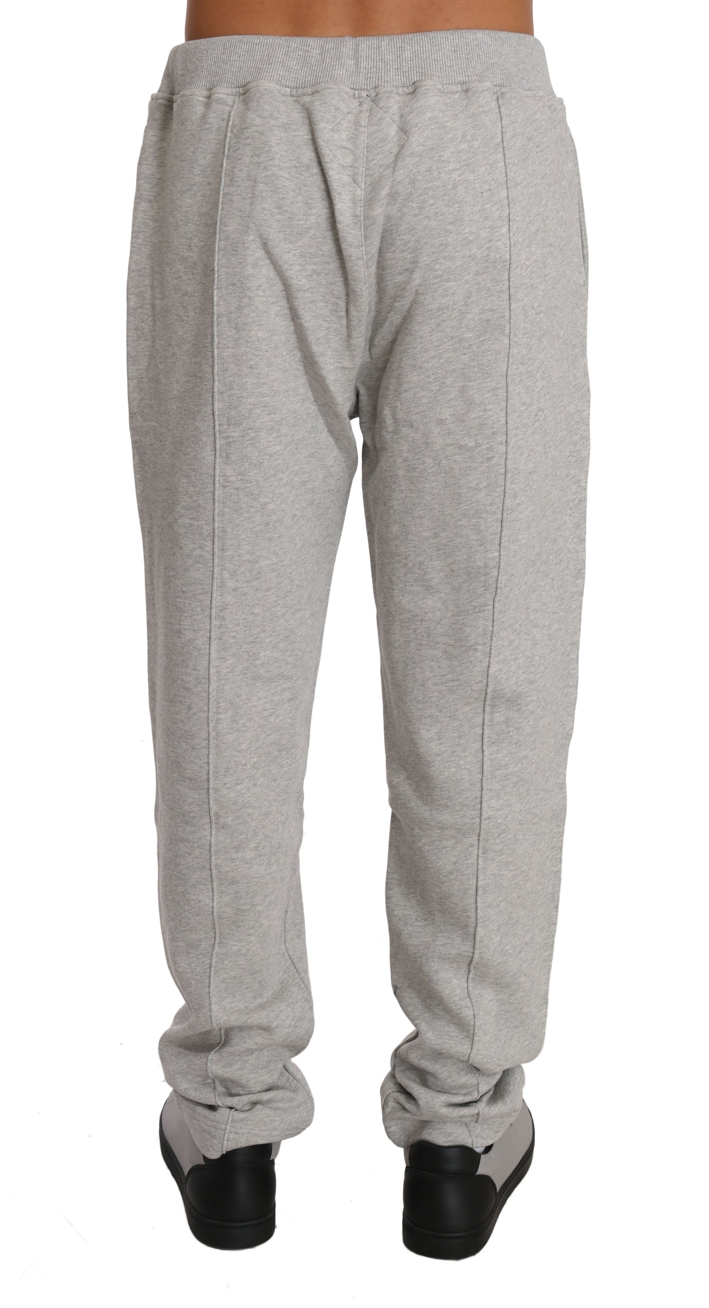 Grauer Baumwollpullover Hose Trainingsanzug