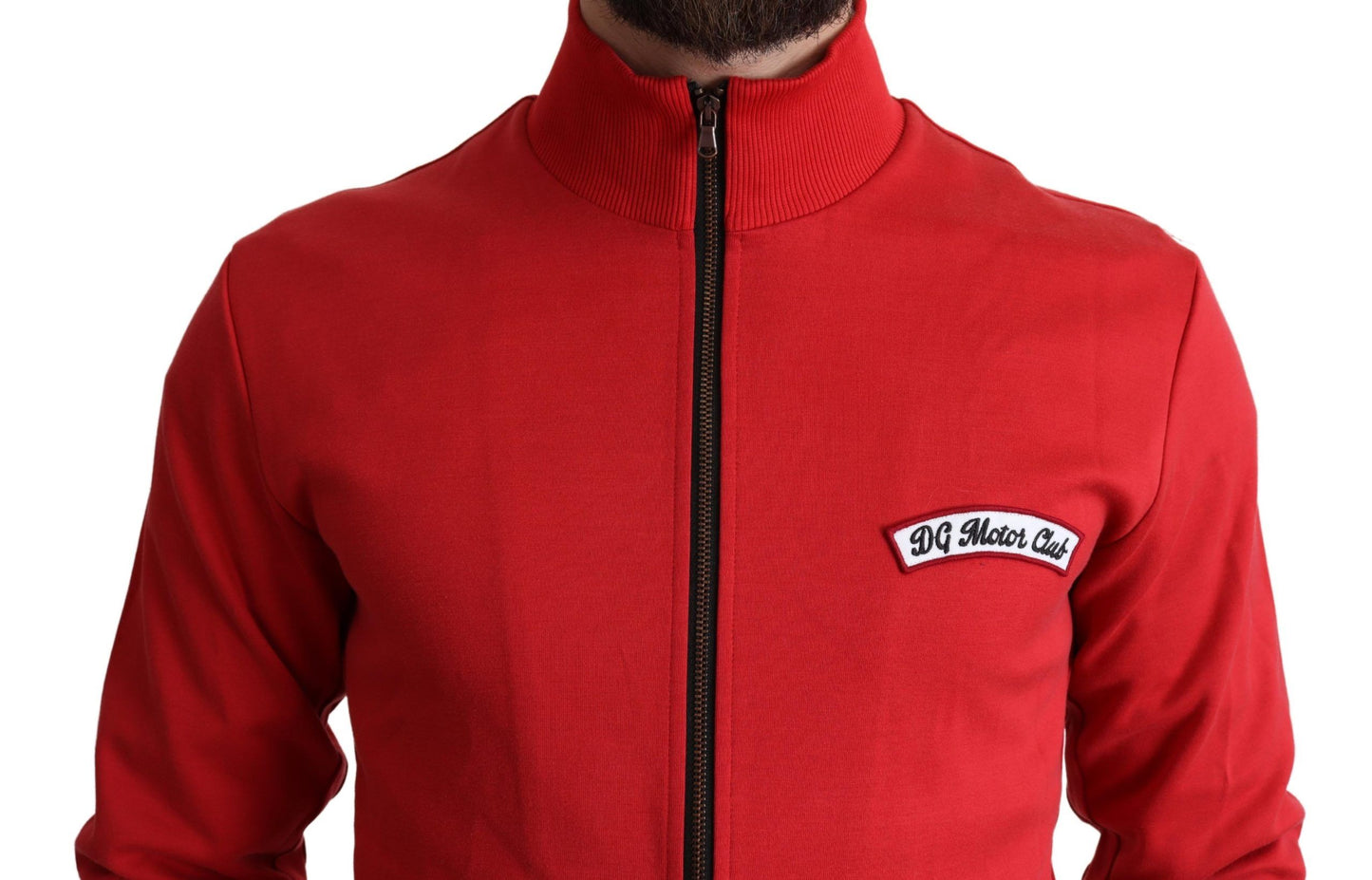 Rote DG Motor Club Strickjacke mit Reißverschluss
