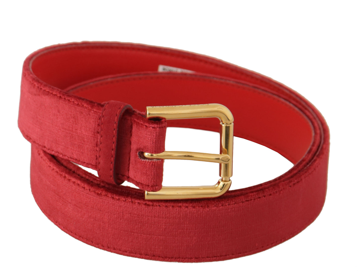Red Velvet Gold Logo gravierte Metallschnalle Gürtel