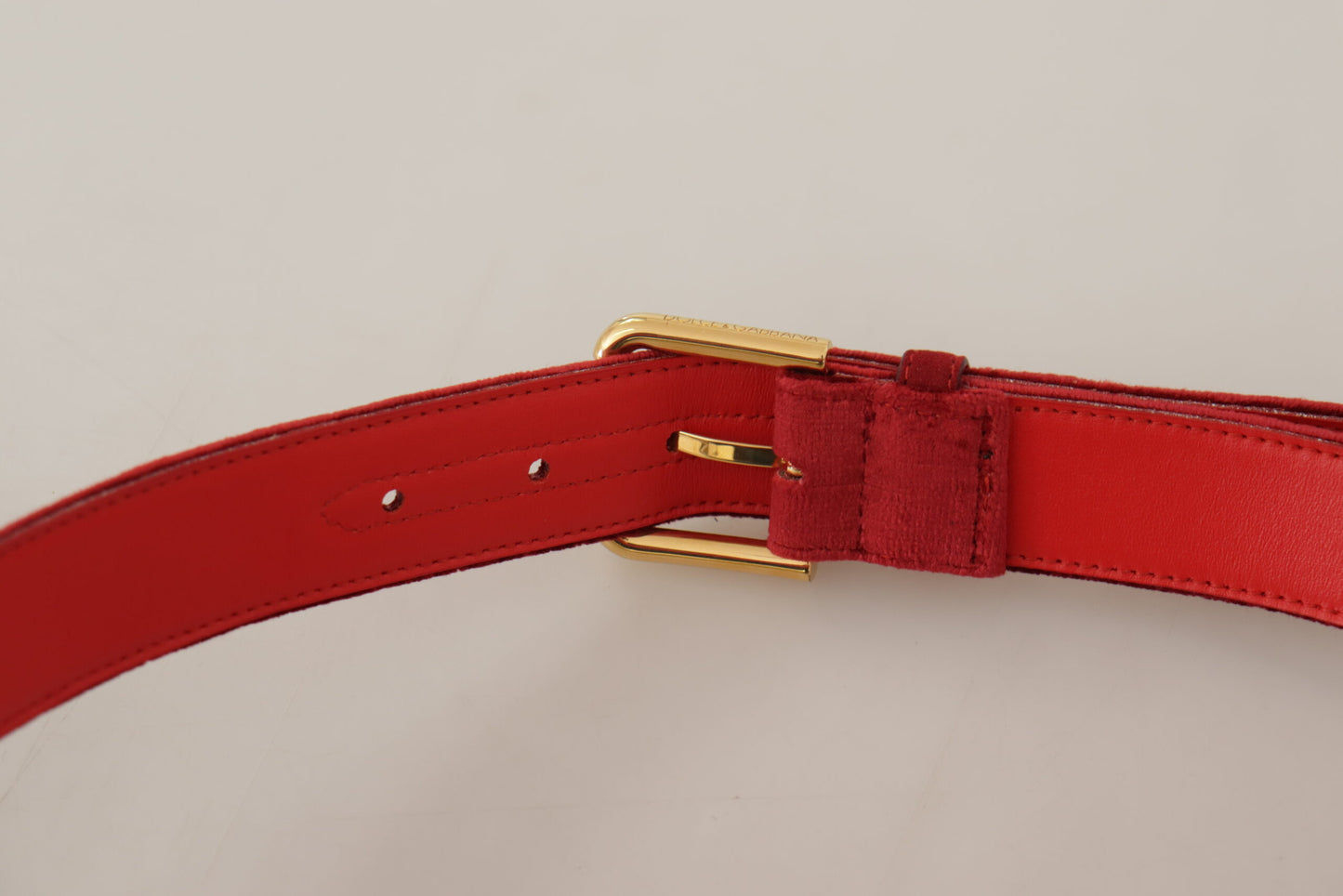 Red Velvet Gold Logo gravierte Metallschnalle Gürtel