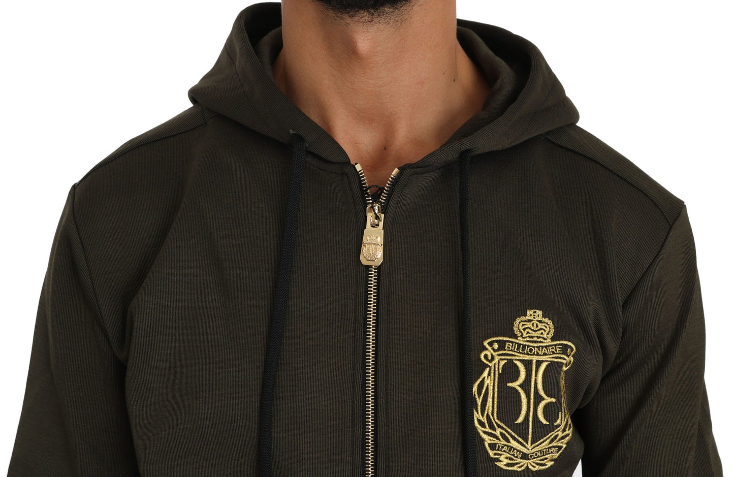 Grünes Baumwollpullover-Hosen-Set Trainingsanzug
