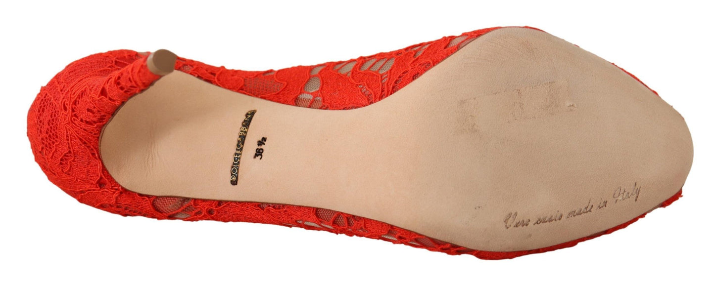 Rote Taormina Spitze Kristall Heels Pumps