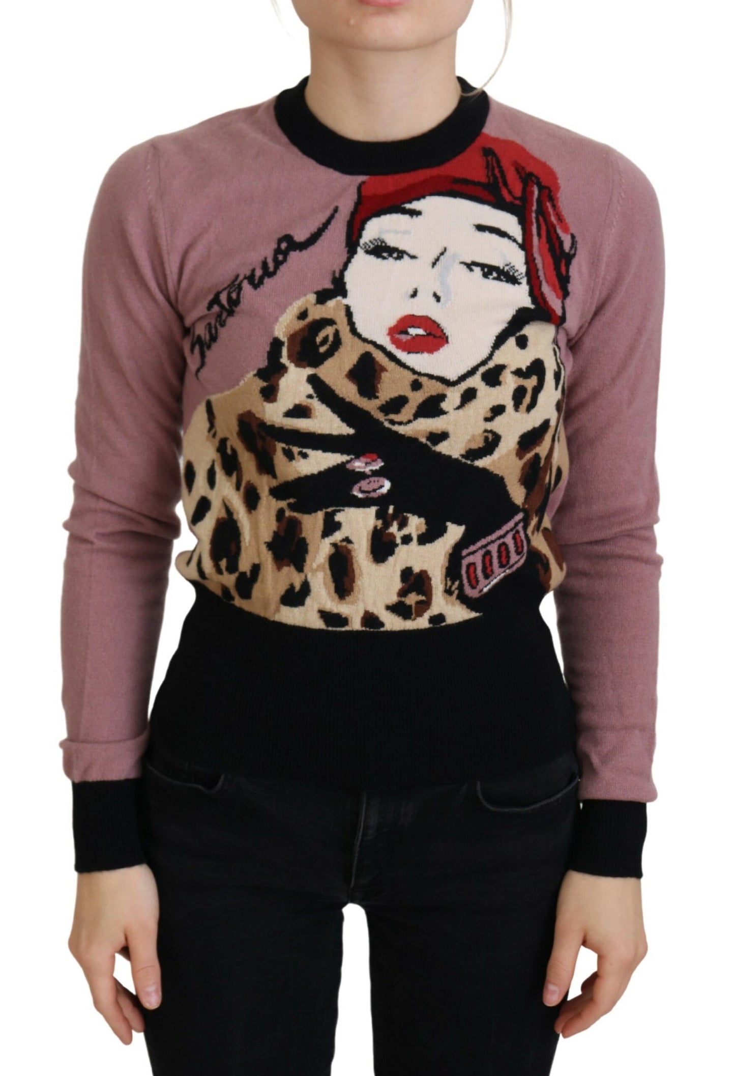 Mehrfarbig bedrucktes Langarm-Pullover-Shirt Top