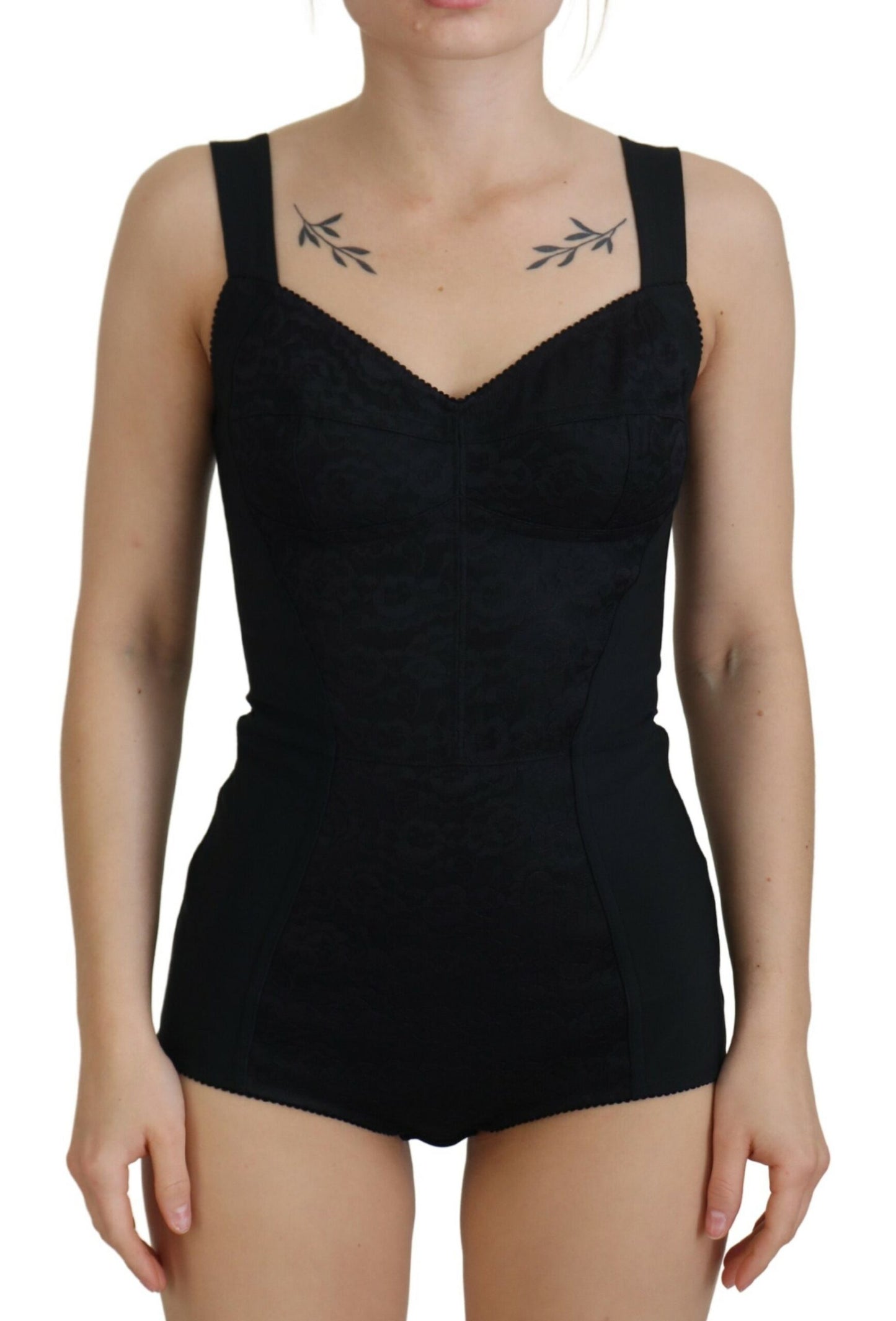 Schwarzer ärmelloser Bodysuit Bodycon Kleid