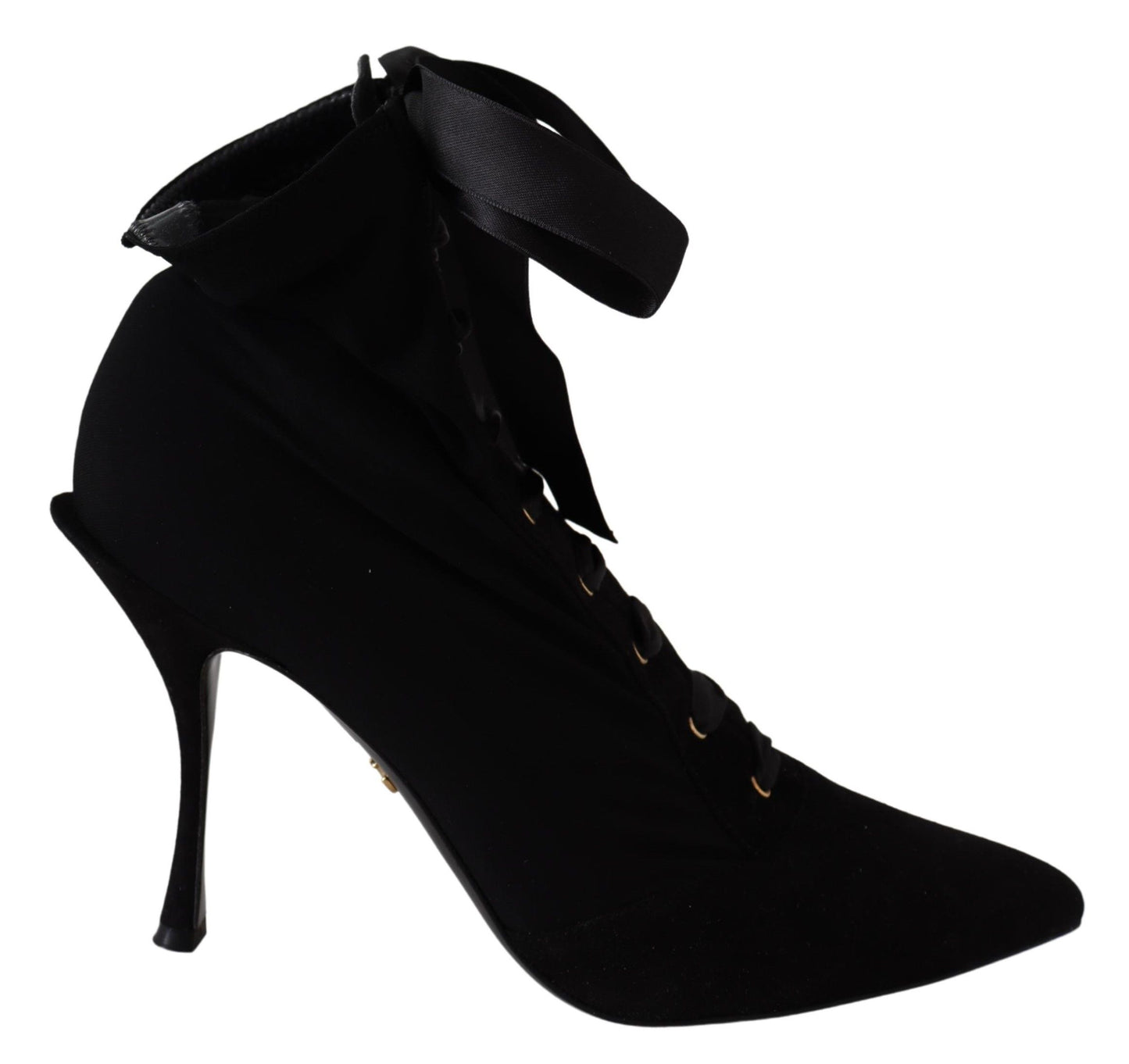 Schwarze kurze Stretch-Stiefel Schuhe