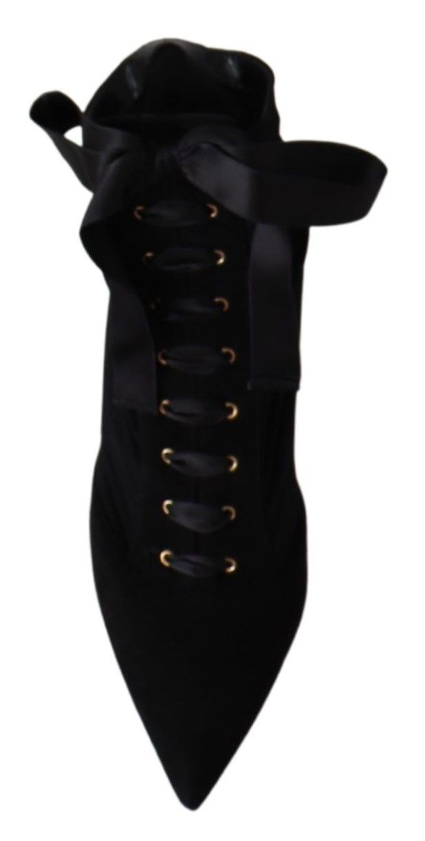 Schwarze kurze Stretch-Stiefel Schuhe