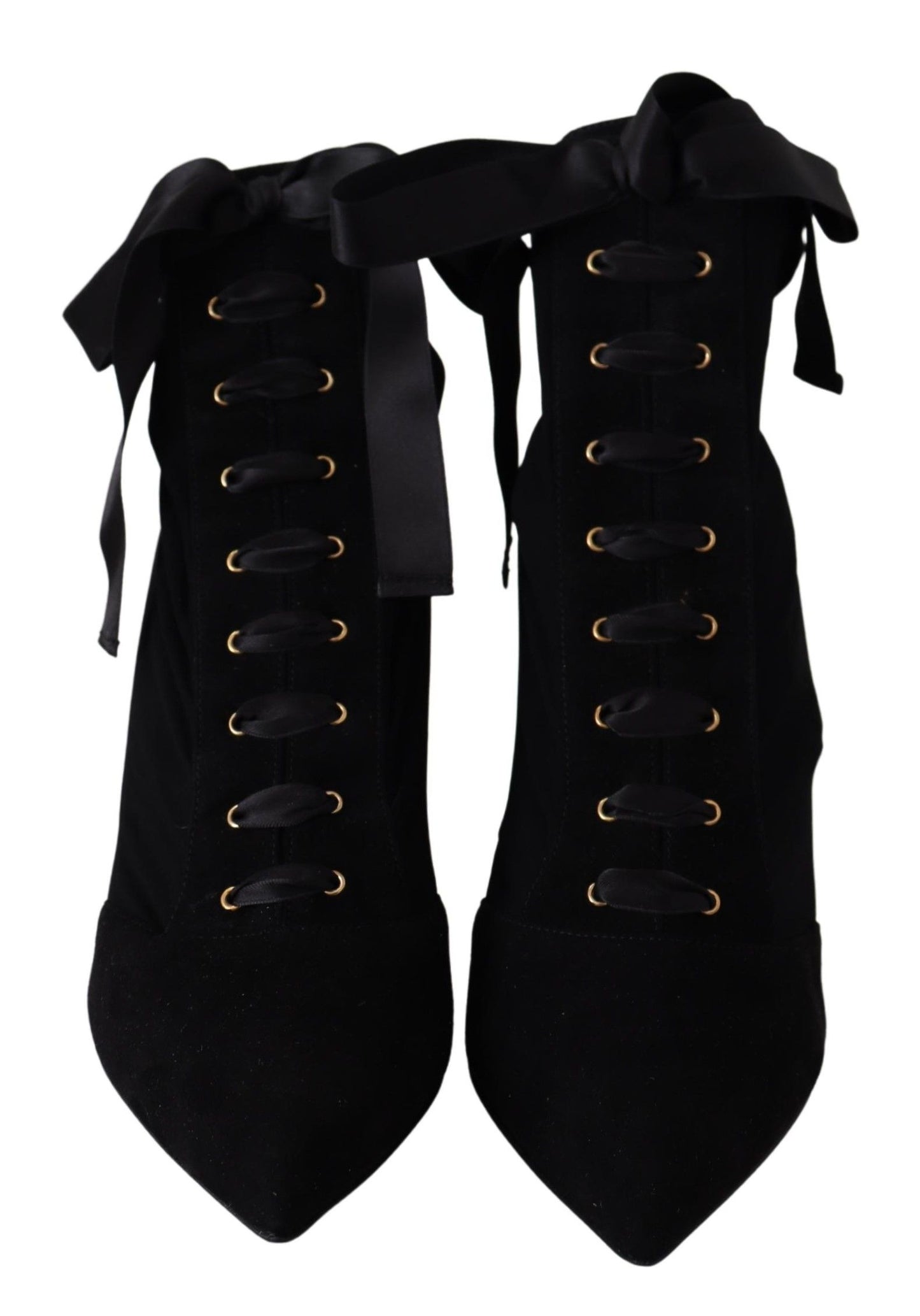 Schwarze kurze Stretch-Stiefel Schuhe