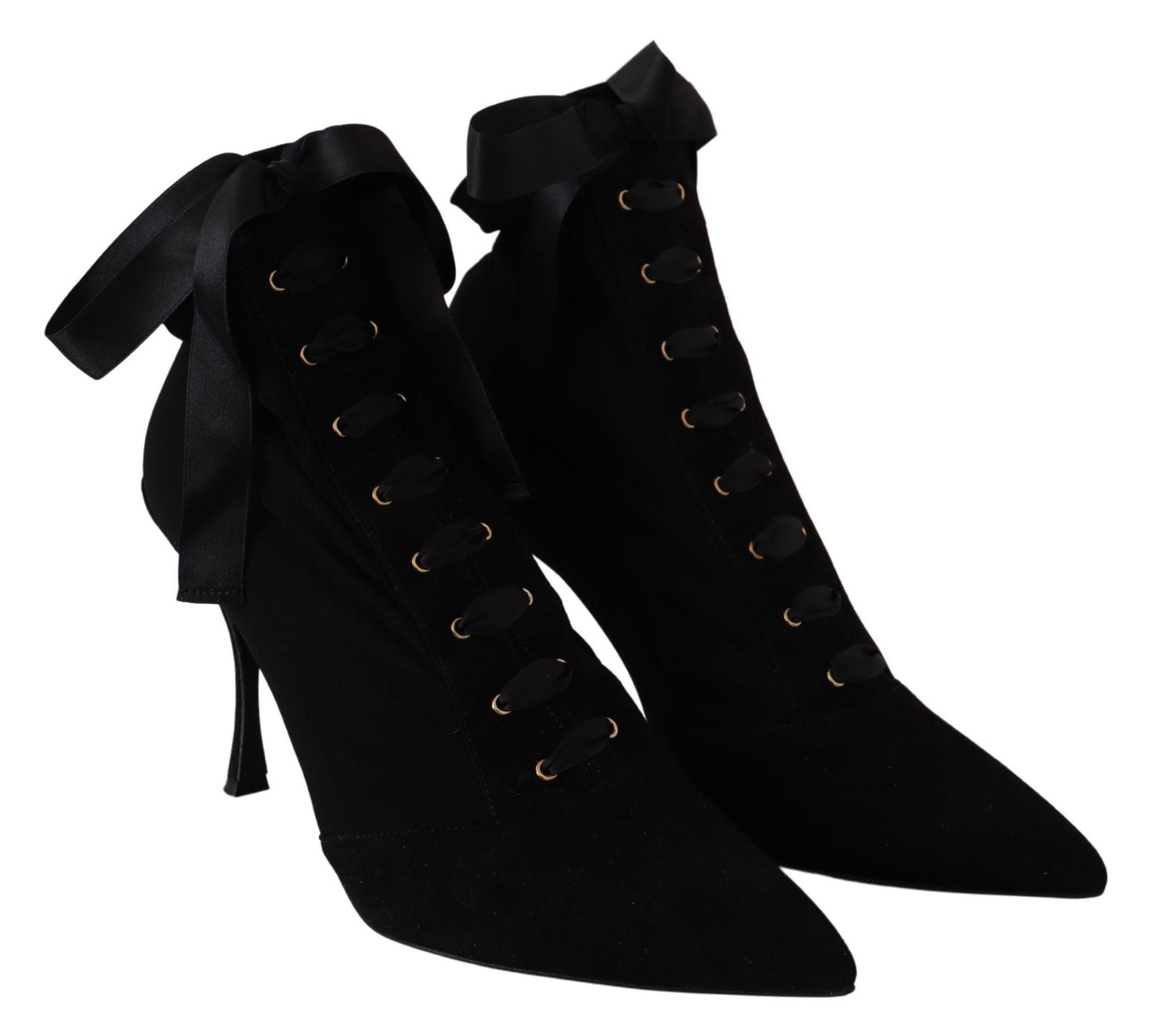 Schwarze kurze Stretch-Stiefel Schuhe