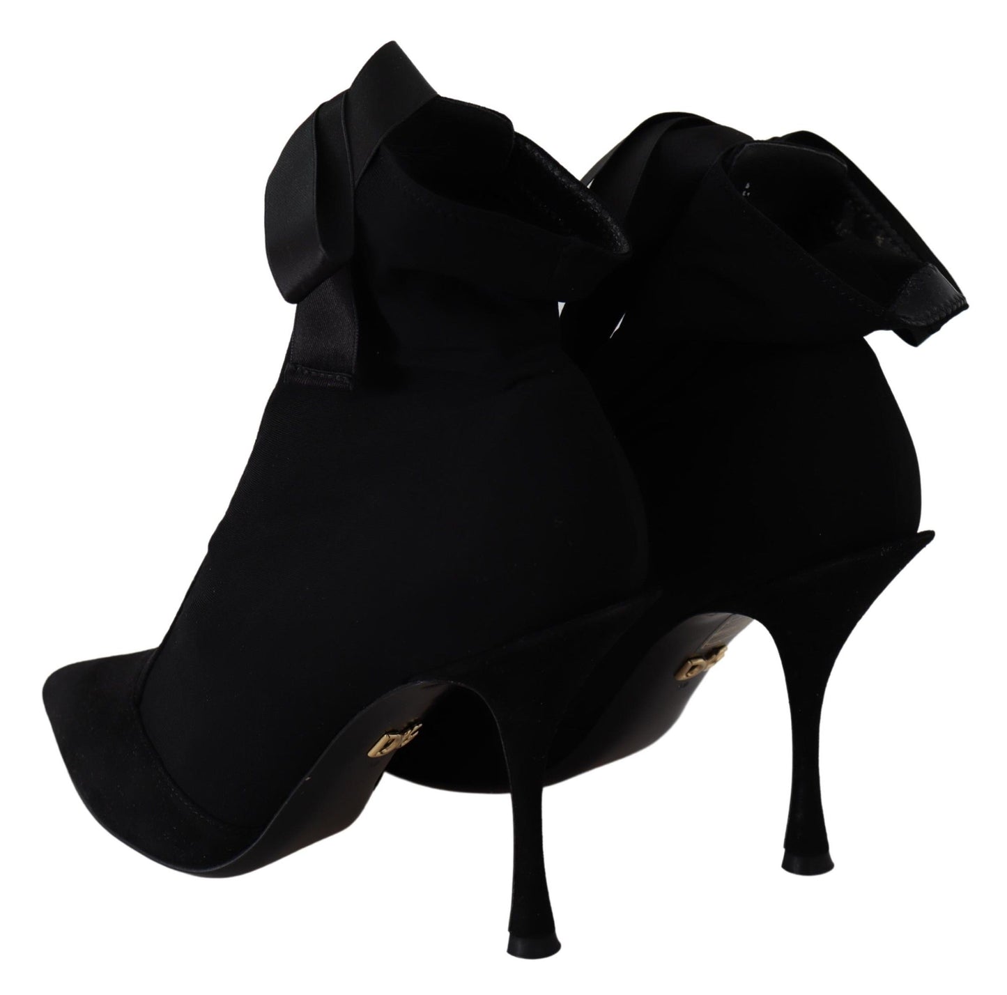 Schwarze kurze Stretch-Stiefel Schuhe
