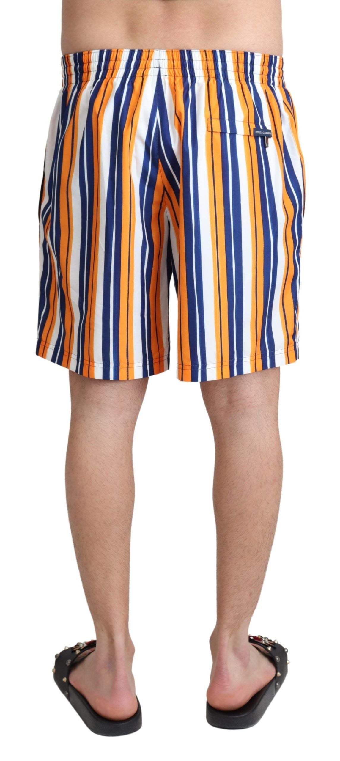 Mehrfarbig gestreifte Beachwear Badeshorts