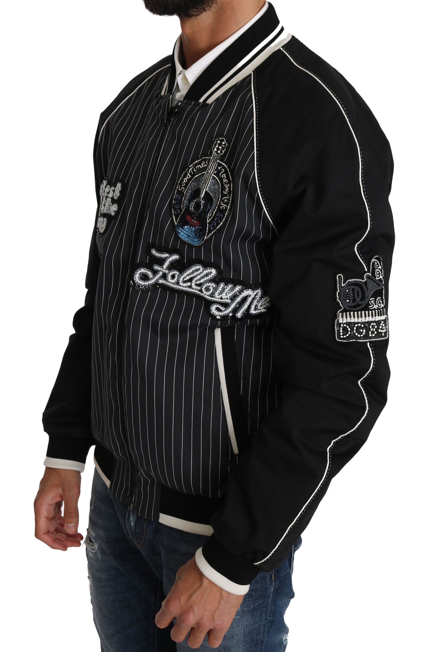 Schwarze DD58 SG62 Paillettenbesetzte Jacke