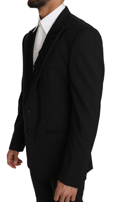 MARTINI Torrero Blazer Jacke aus schwarzer Wolle