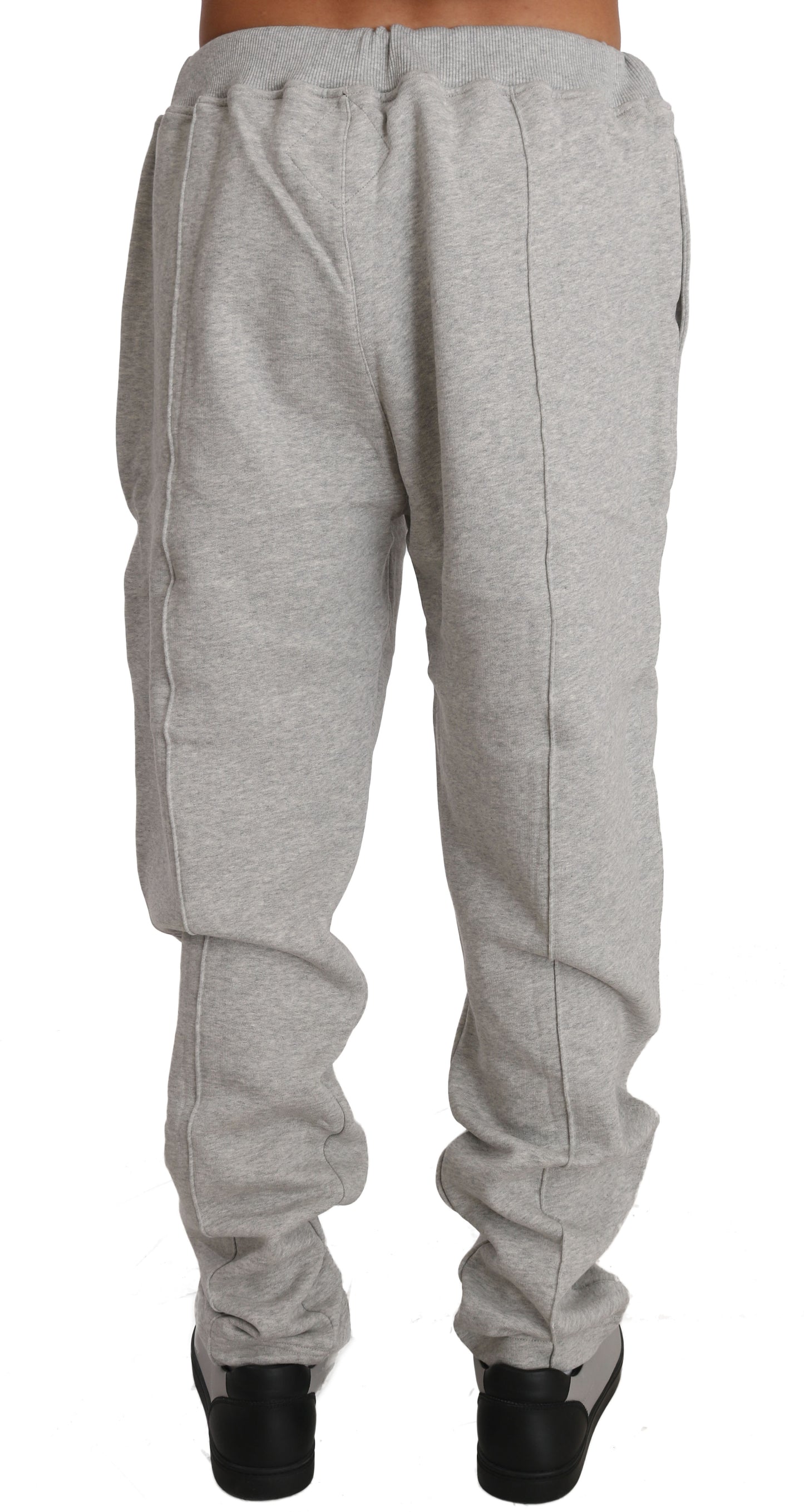 Grauer Baumwollpullover Hose Trainingsanzug