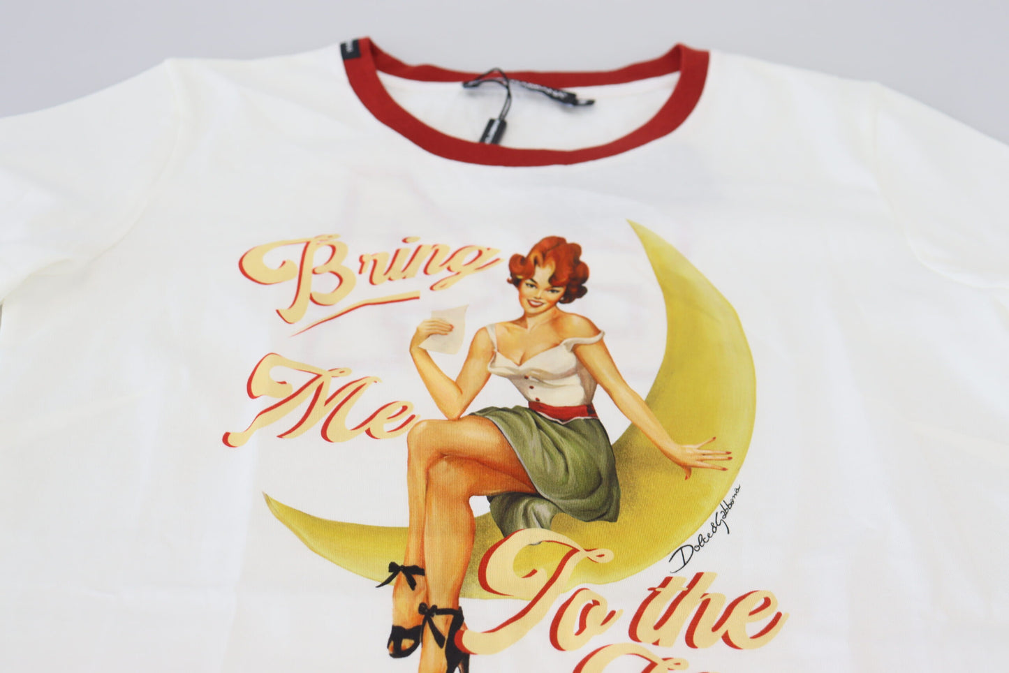 Weiß Bedrucktes Kurzarm-Pullover-Top (Kopie)