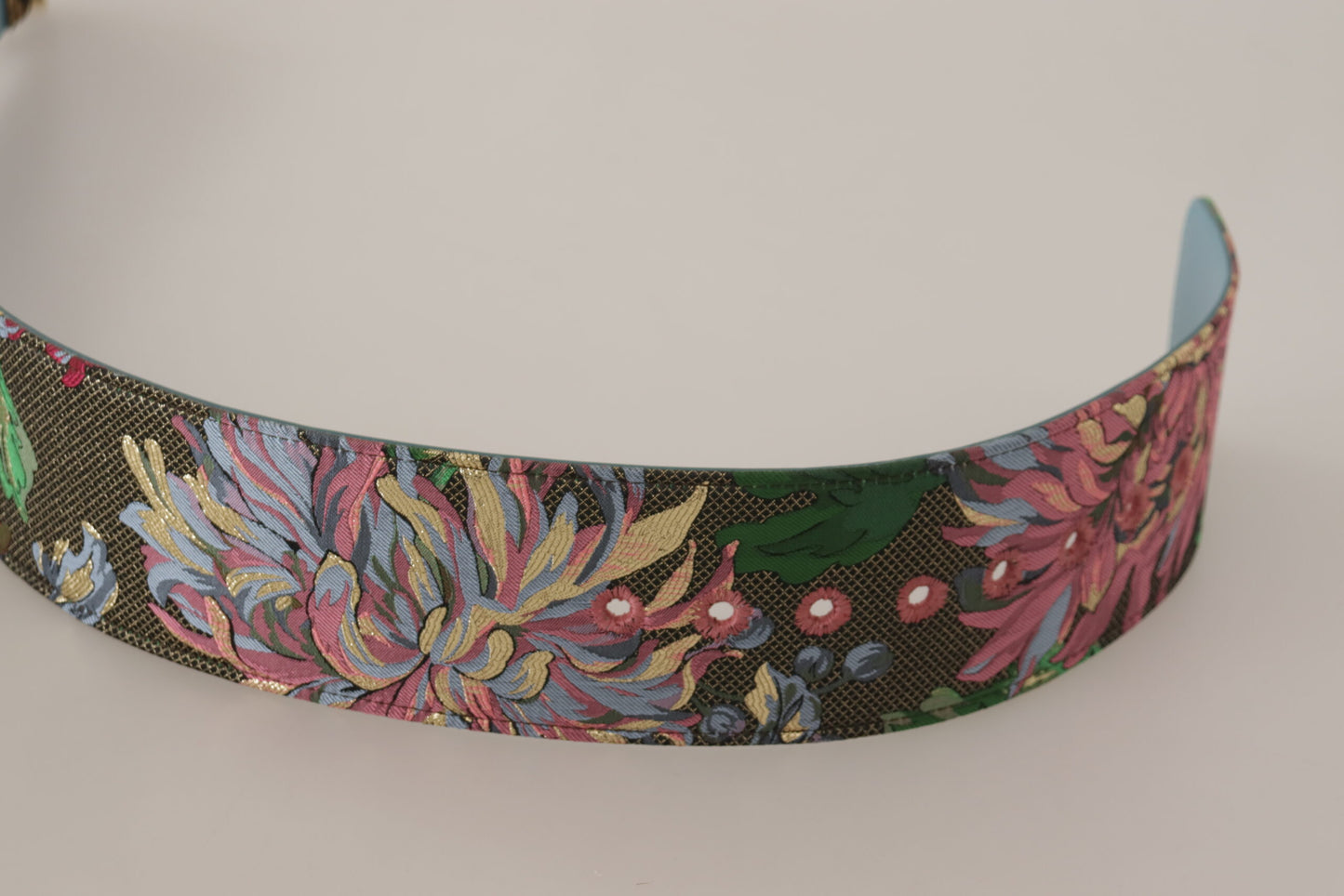 Multicolor Leder Floral Embroid Logo Schnalle Gürtel