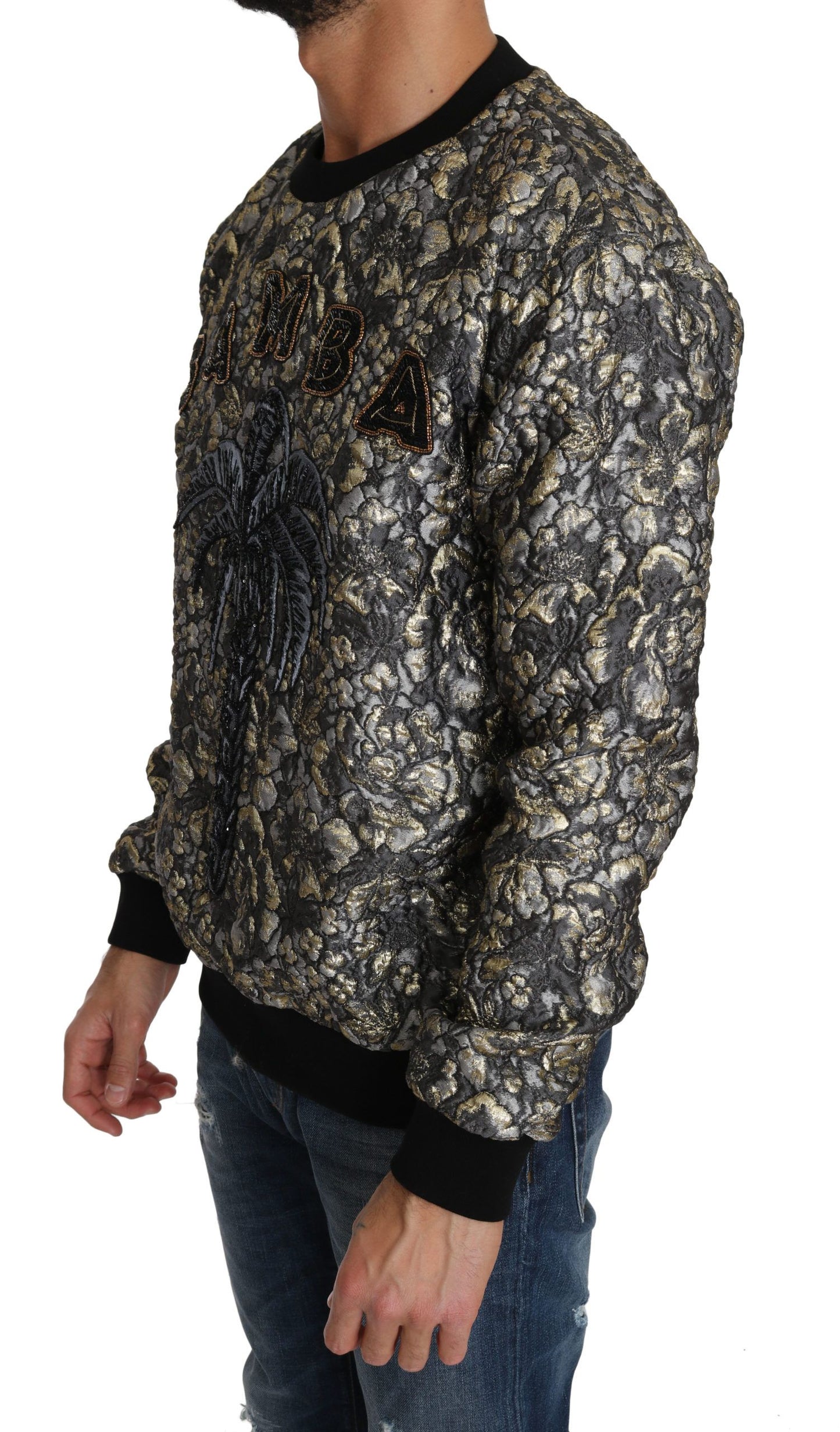 Mehrfarbiger SAMBA Jacquard-Pullover mit Palmtree-Muster
