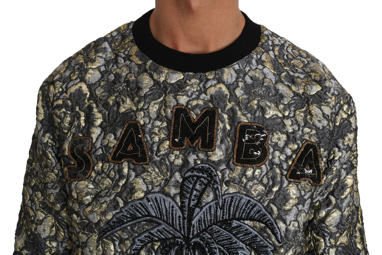 Mehrfarbiger SAMBA Jacquard-Pullover mit Palmtree-Muster