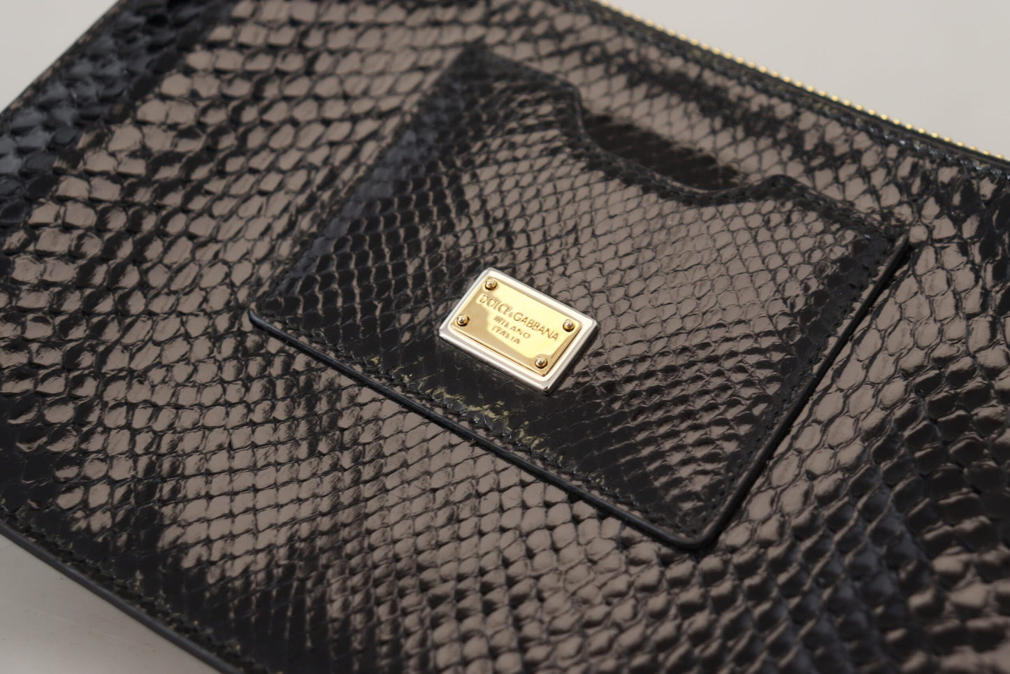 Schwarzes Leder Ayers Clutch Geldbörse Portemonnaie Brieftasche